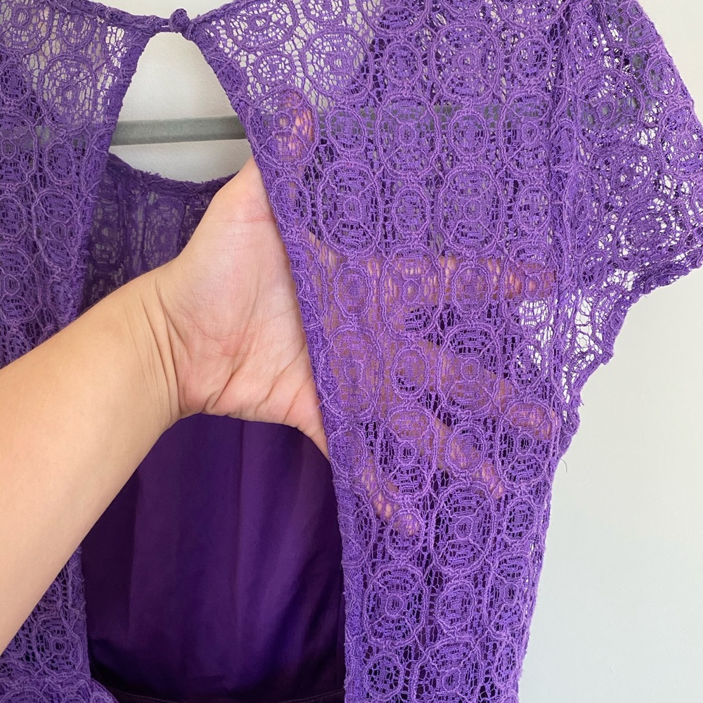 Purple Lace Babydoll Dress from Urban Outfitters - Picture 4 of 5
